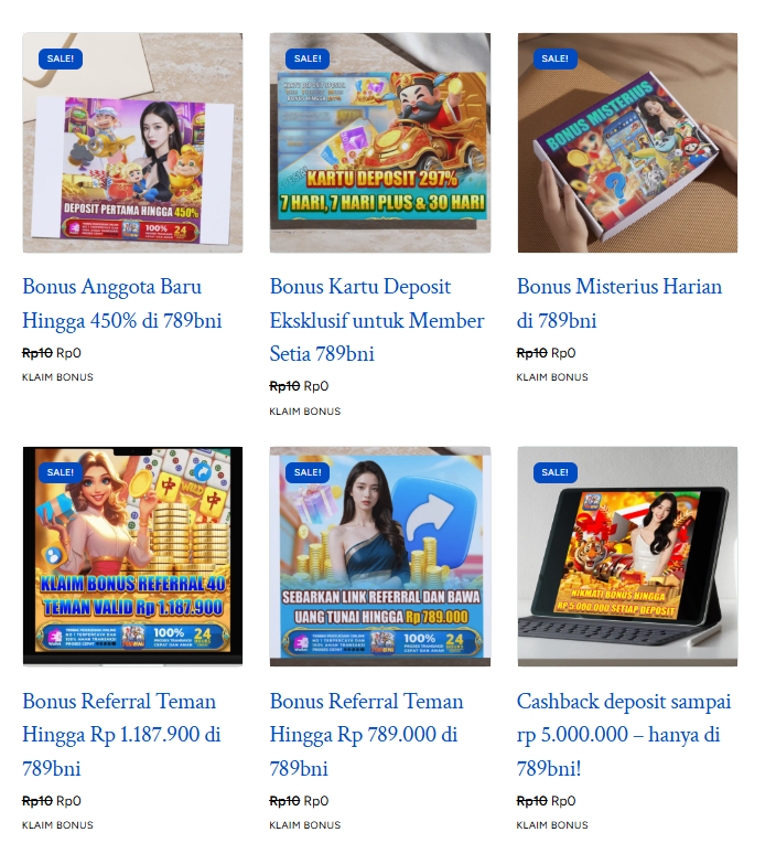 789bni shop - digital shop for all 789bni promotions - found at bonus selamat datang 450% di 789bni