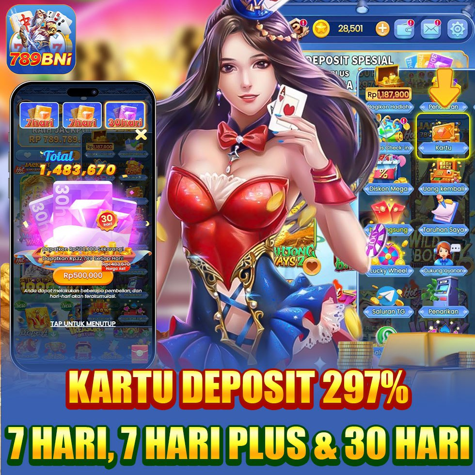 789 BNI: Kartu Deposit 297% - 7 hari, 7 hari plus dan 30 hari